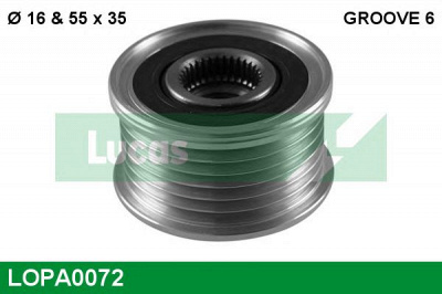 LUCAS ENGINE DRIVE lopa0072 -  Механизм свободного хода генератора